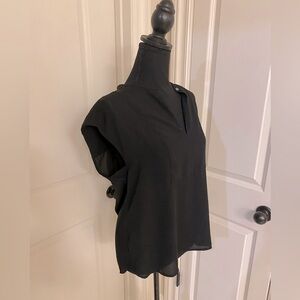 J.Crew Black Cap Sleeve Blouse | Women’s Workwear Top Size S